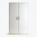Armoire de chambre à 2 portes blanche rectangulaire en panneaux de particules mélaminés 80 x 50 x 180 cm