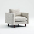 Fauteuil de salon 1 place gris clair 82 x 78 x 82 cm en polyester forme carrée