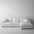 Canapé d’angle droit 3 places blanc en cuir synthétique PU 260 x 160 x 85 cm